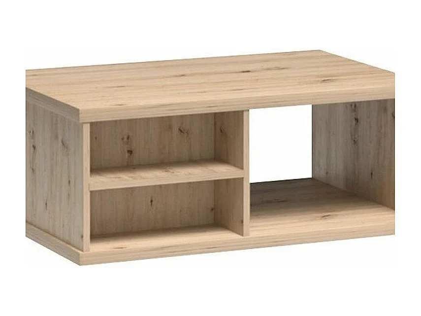 Mesa de centro Stanton H107, Roble Artisan|Negro, 36x58x90cm, Aglomerado laminado