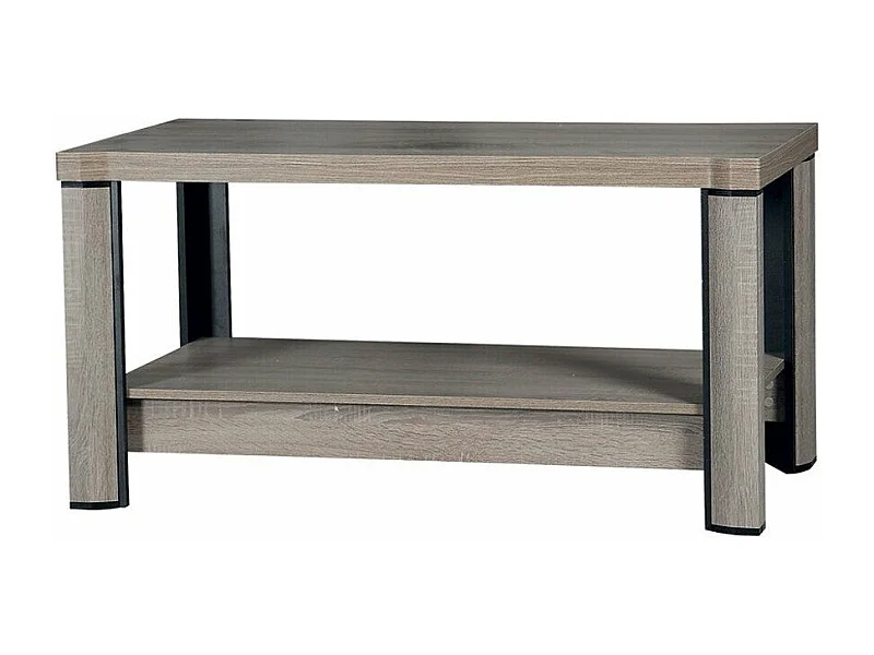Mesa de café Stanton D114, Trufa roble, 61x60x120cm, Aglomerado laminado, Angular