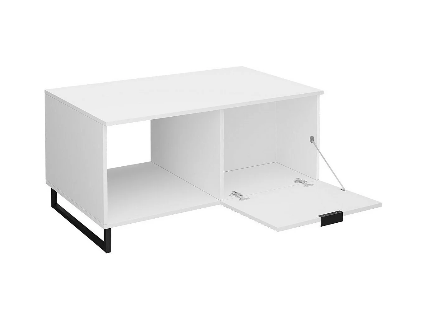 Table basse Sarasota M107, Graphite|Noir, 50x60x100cm, Stratifié, Angulaire