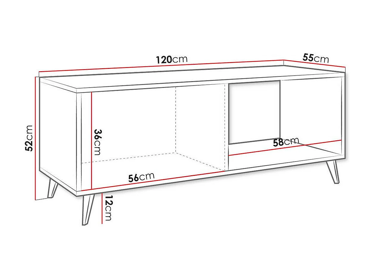Mesa para revistas Comfivo Lomcali 106, Angular, 5x6x12cm
