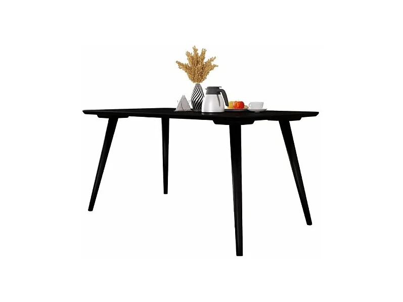 Table basse Racine 115, Noir, 50x60x103cm, MDF, Angulaire