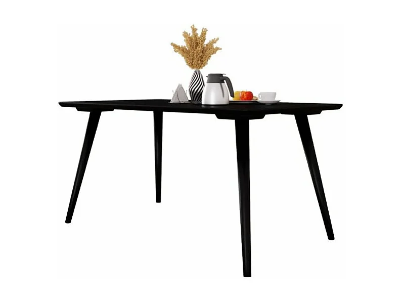 Table basse Racine 115, Noir, 50x60x103cm, MDF, Angulaire