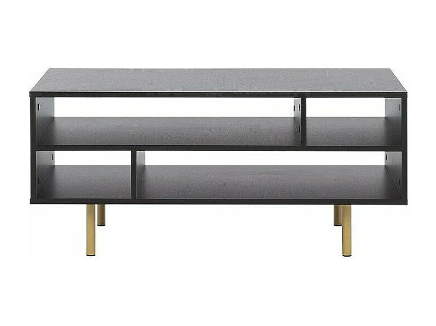 Mesa de café Providence U102, Negro, 45x60x100cm, Aglomerado laminado, Angular