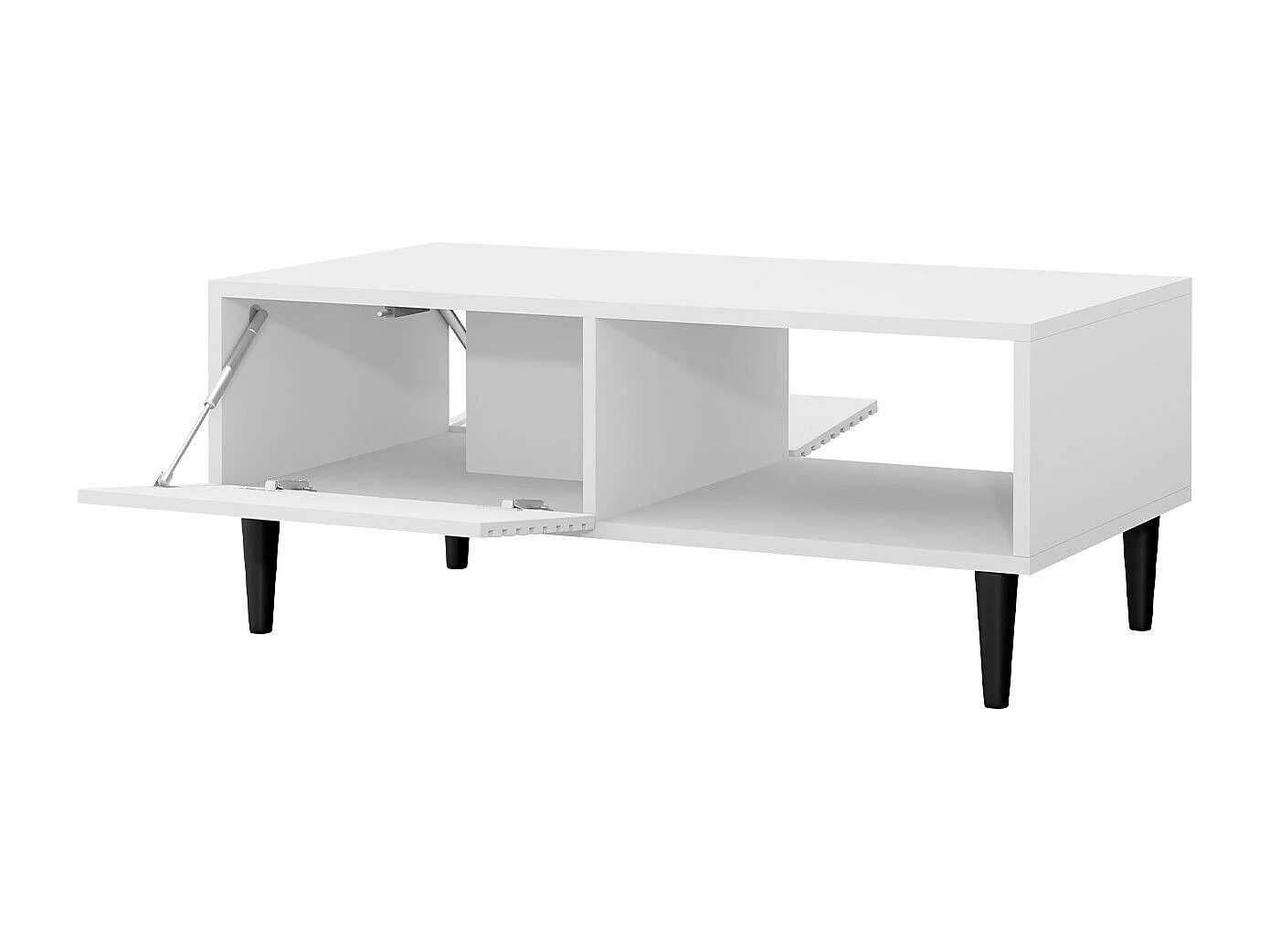 Table basse Comfivo Mavmono 102, Noir, 41x52x100cm, Stratifié, Angulaire