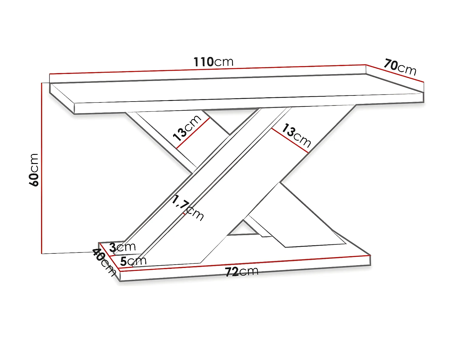 Mesa para revistas Goodyear 116, Angular, 6x7x11cm