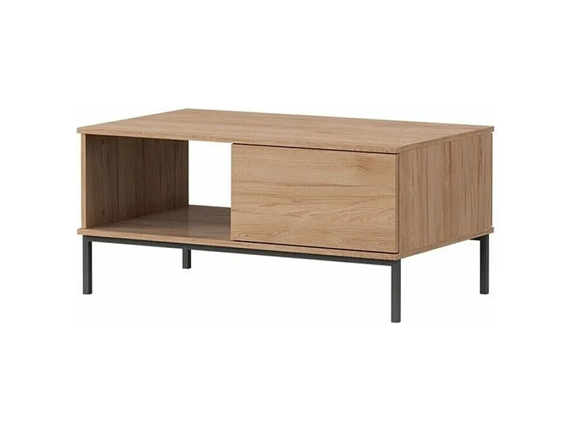 Table basse Lomsore 102, Clair bois, 47x60x100cm, Stratifié, Angulaire