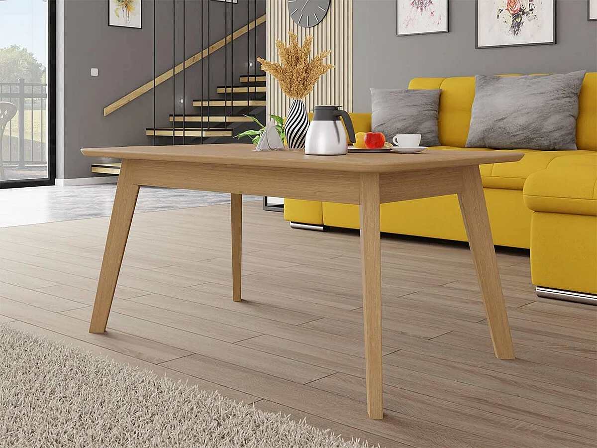 Table basse Racine 116, Marron, 50x60x103cm, MDF, Angulaire