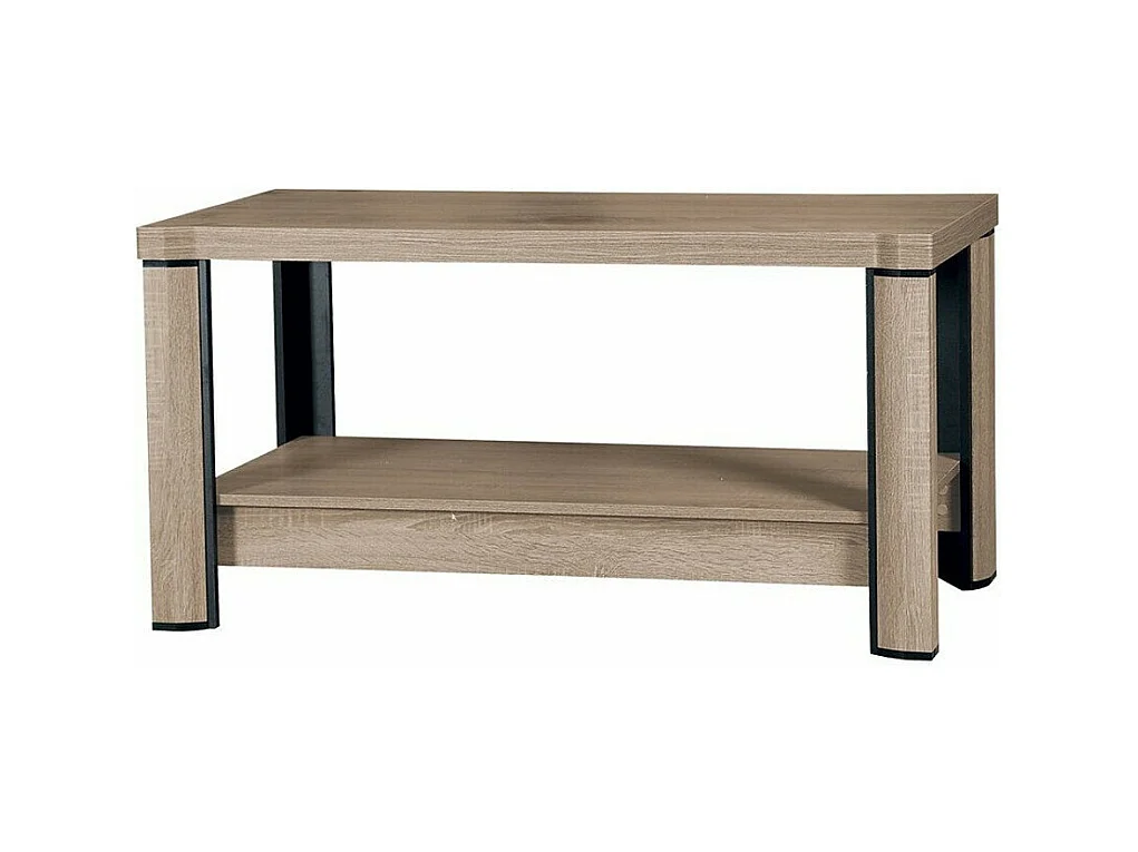 Table basse Lorelie 114, Sonoma chêne, 61x60x120cm, Stratifié, Angulaire