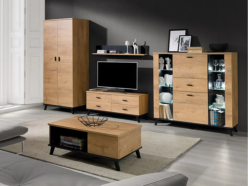 Mesa para revistas Talsere 107, Placa de aglomerado laminado, 4x6x10cm