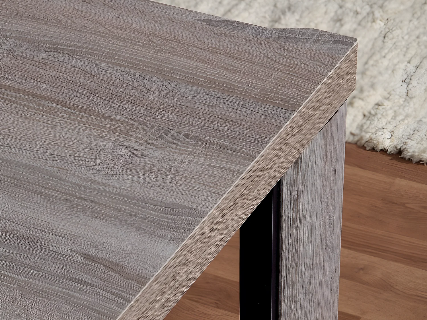 Mesa de café Stanton D113, 61x60x90cm, Aglomerado laminado, Angular