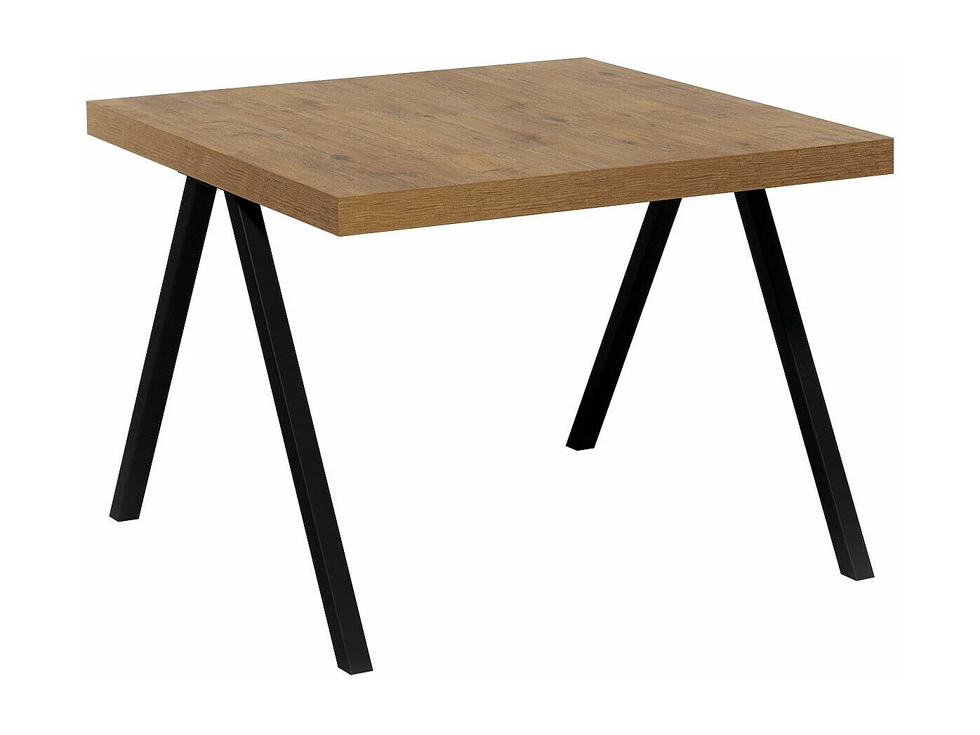 Mesa de café Germantown 110, Negro|Roble lancelote, 44x60x60cm, Aglomerado laminado