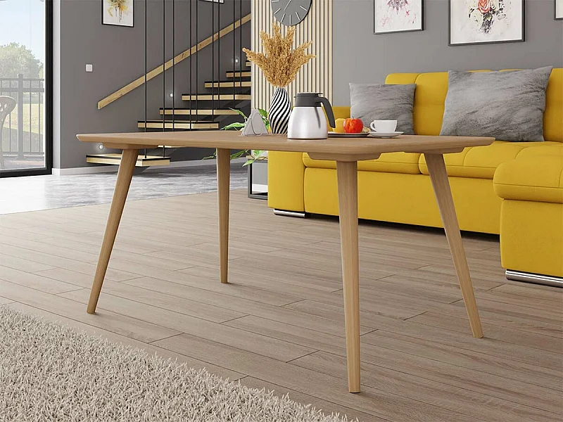 Table basse Racine 115, Marron, 50x60x103cm, MDF, Angulaire