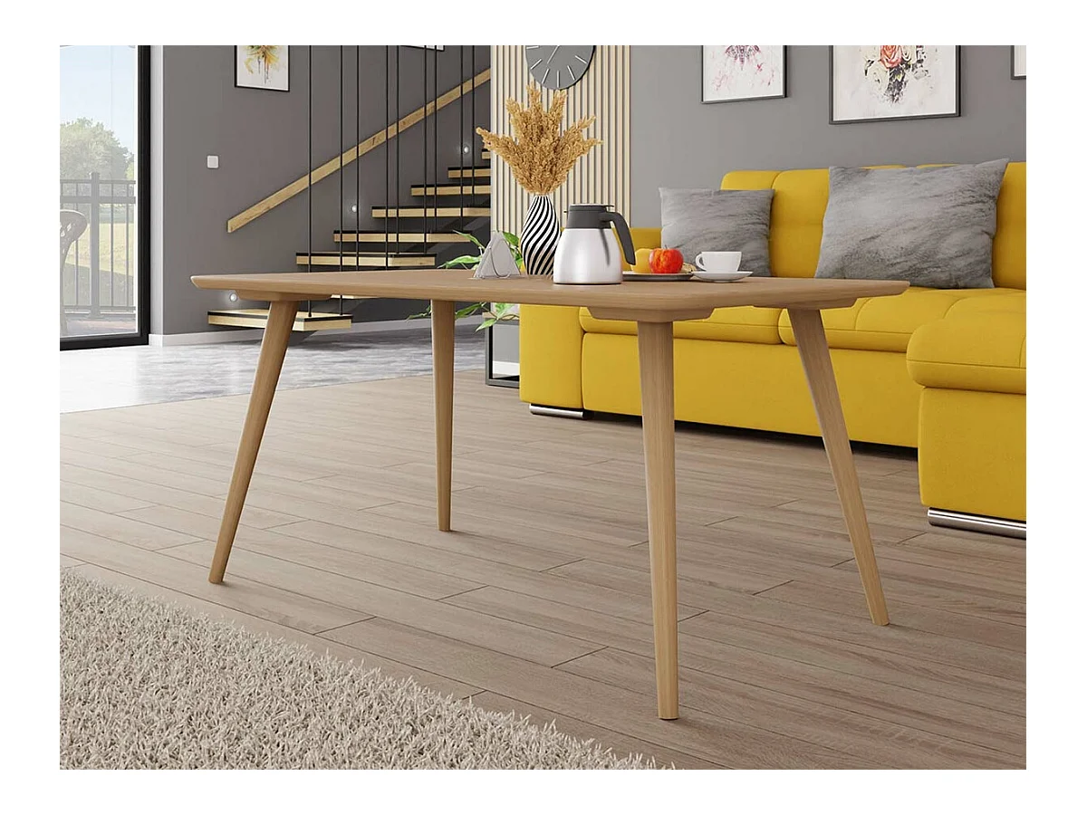 Table basse Racine 115, Marron, 50x60x103cm, MDF, Angulaire