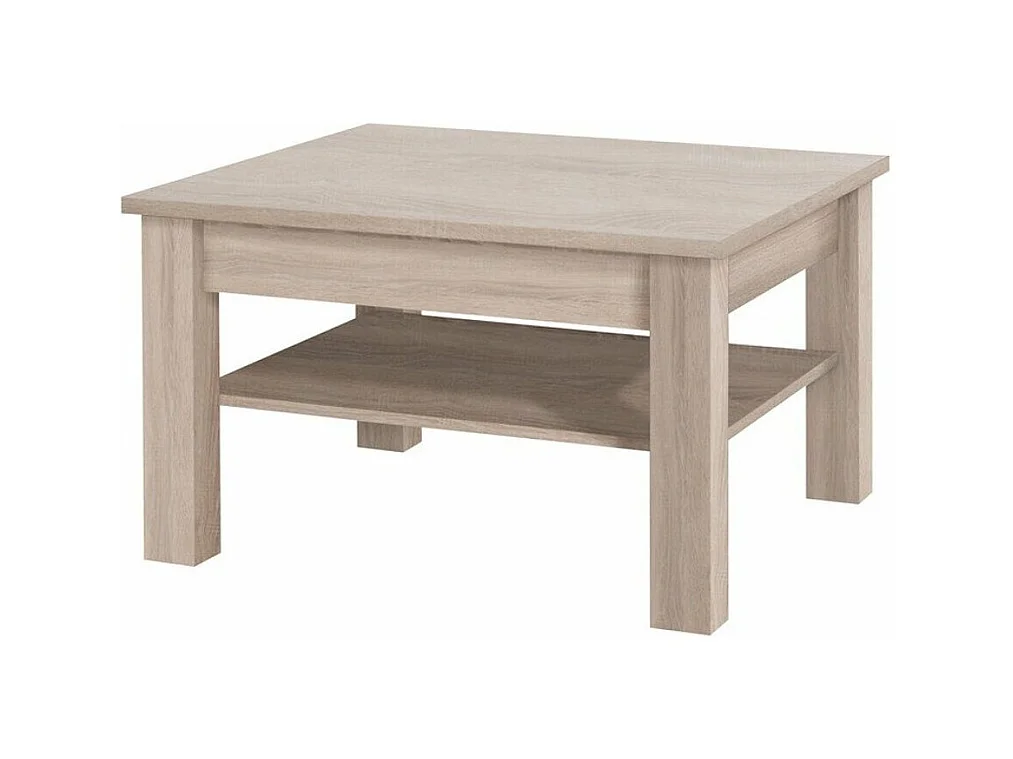 Mesa de café Toledo C115, 48x80x80cm, Aglomerado laminado, Angular