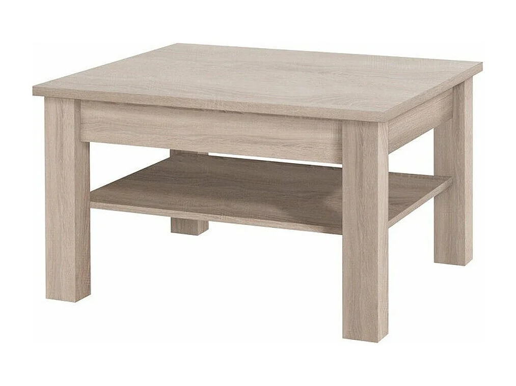 Mesa de café Toledo C115, 48x80x80cm, Aglomerado laminado, Angular