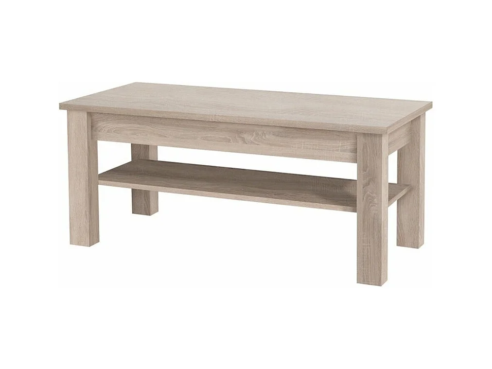 Table basse Melfeli 116, 48x61x110cm, Stratifié, Angulaire