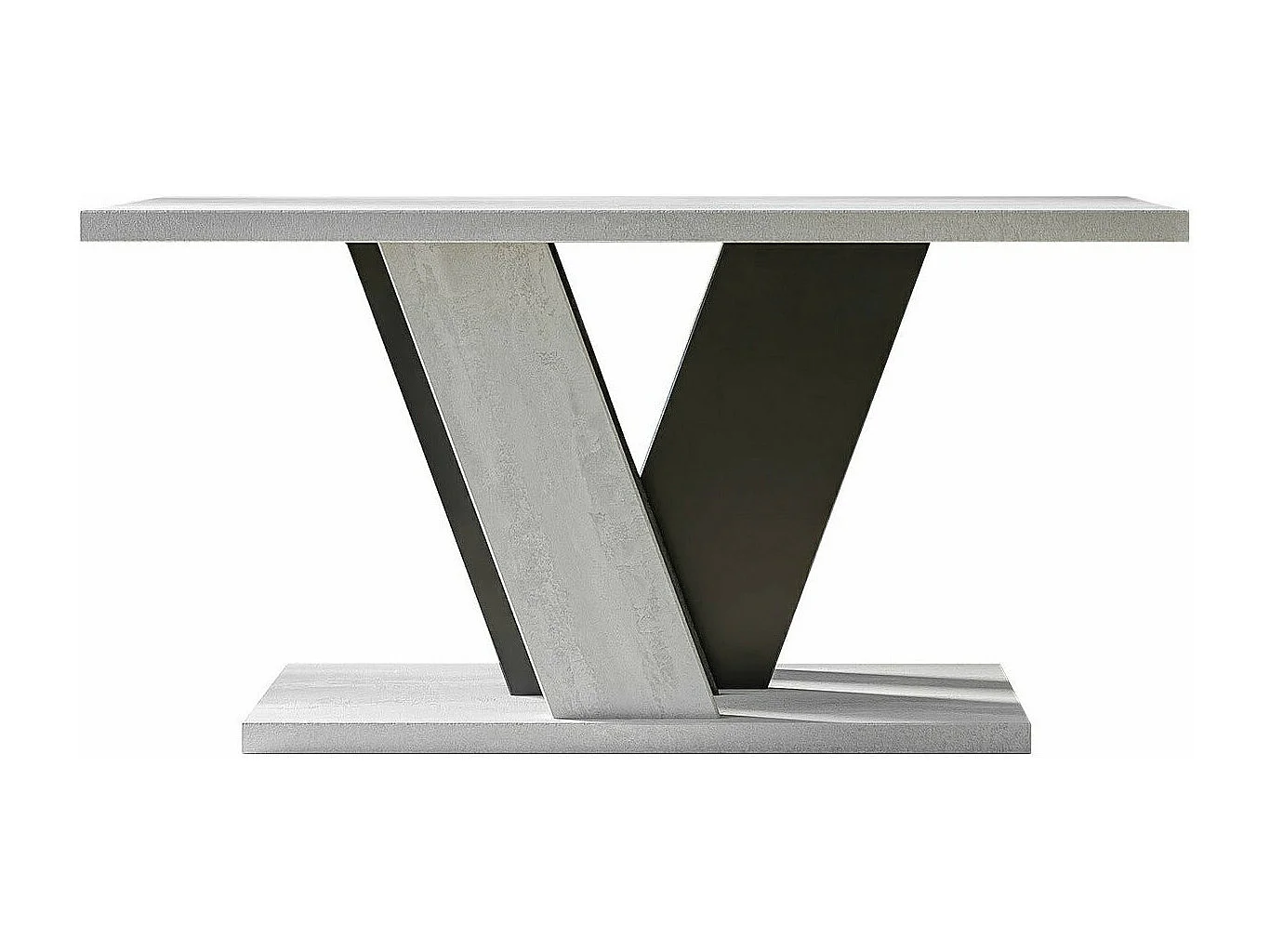 Table basse Goodyear 128, Noir|Gris, 60x70x110cm, Stratifié, Angulaire