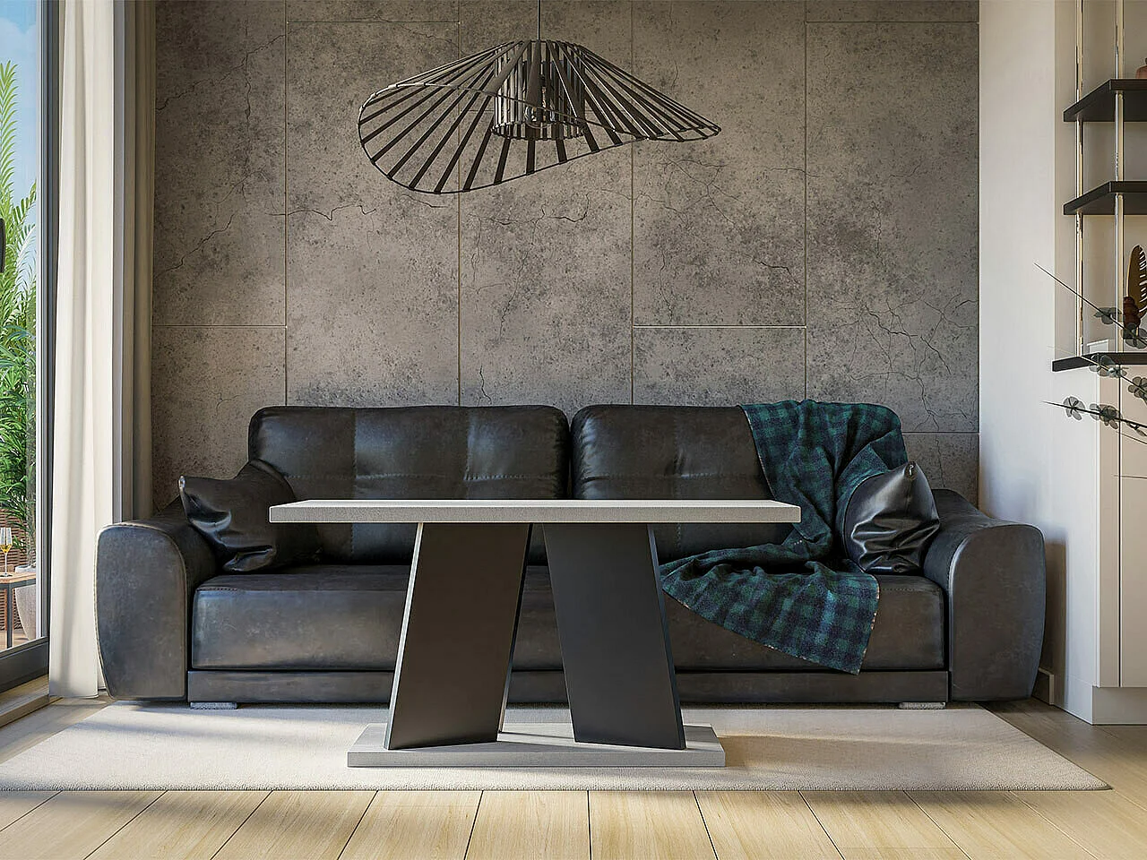 Mesa de centro Goodyear 108, Placa de aglomerado laminado, 6x7x11cm