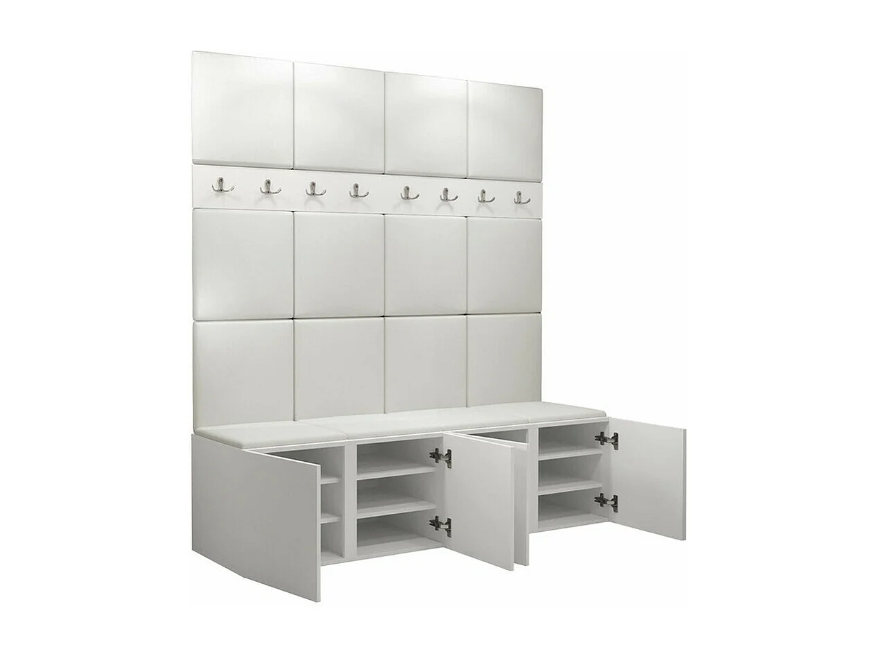 Conjunto pasillo Hartford 268, 186x168x46cm, Grafito, Aglomerado laminado|Tapiz