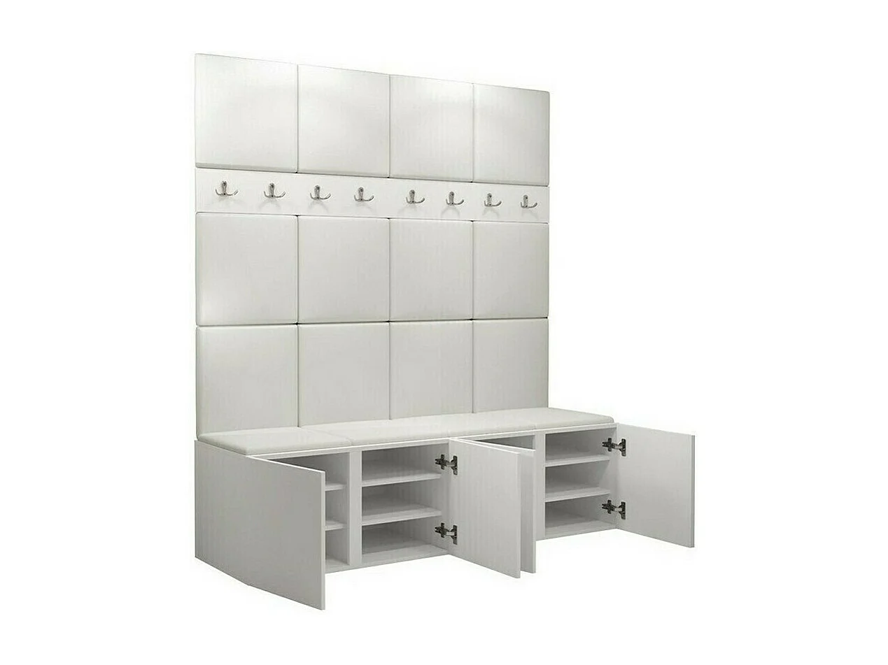 Conjunto pasillo Hartford 268, 186x168x46cm, Roble Artisan, Aglomerado laminado|Tapiz