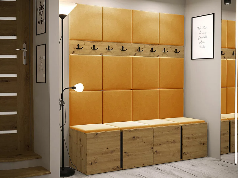 Set mobili da ingresso Hartford 268, 186x168x46cm, Rovere Artisan