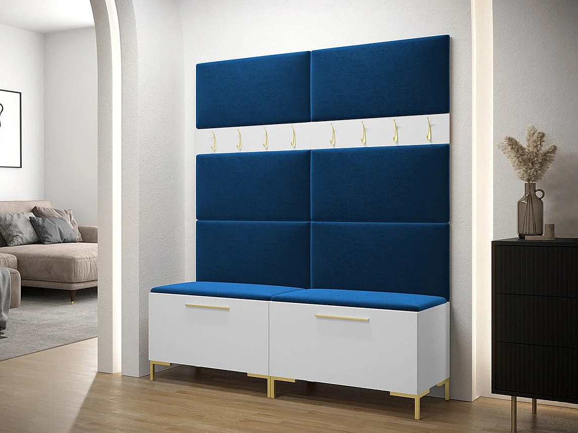 Conjunto pasillo Hartford F101, 196x168x46cm, Blanco, Tapiz|Aglomerado laminado