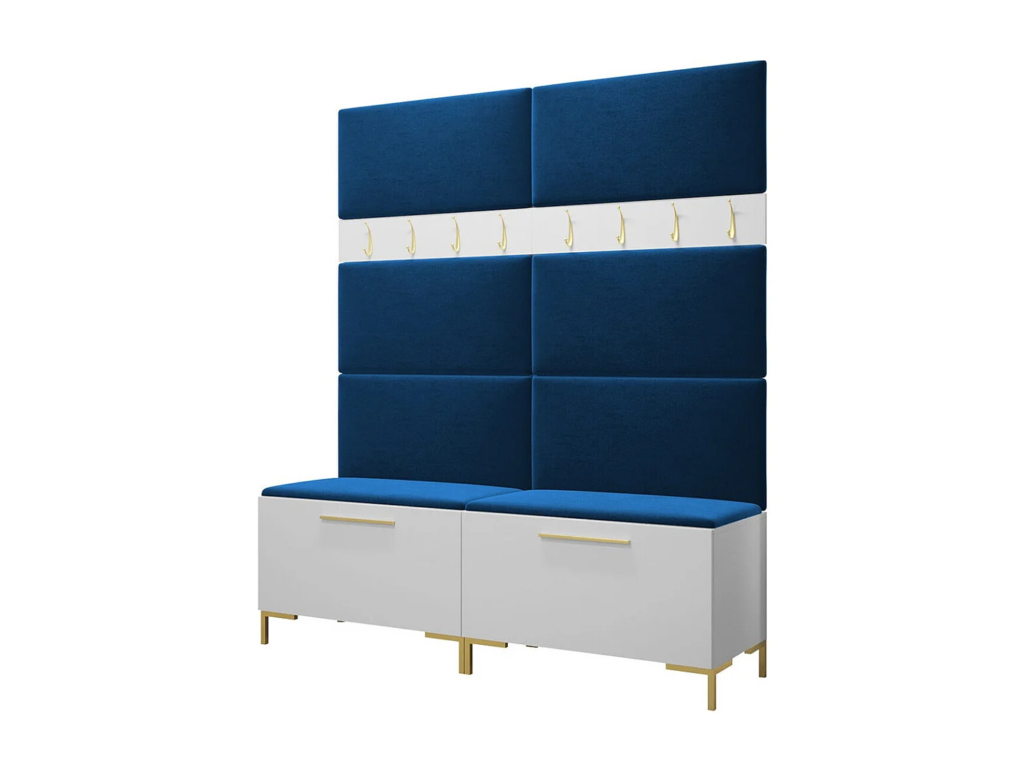 Conjunto pasillo Hartford F101, 196x168x46cm, Blanco, Tapiz|Aglomerado laminado