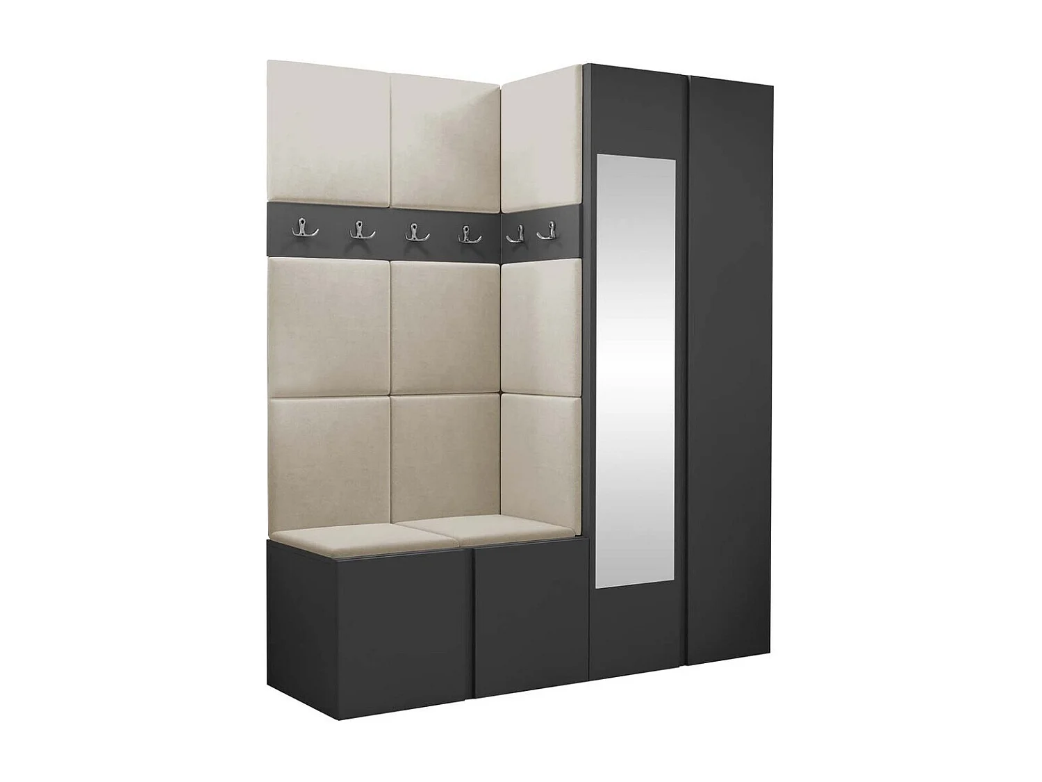 Conjunto para corredor Hartford 278, Espelho, Colocado, 19x16x5cm