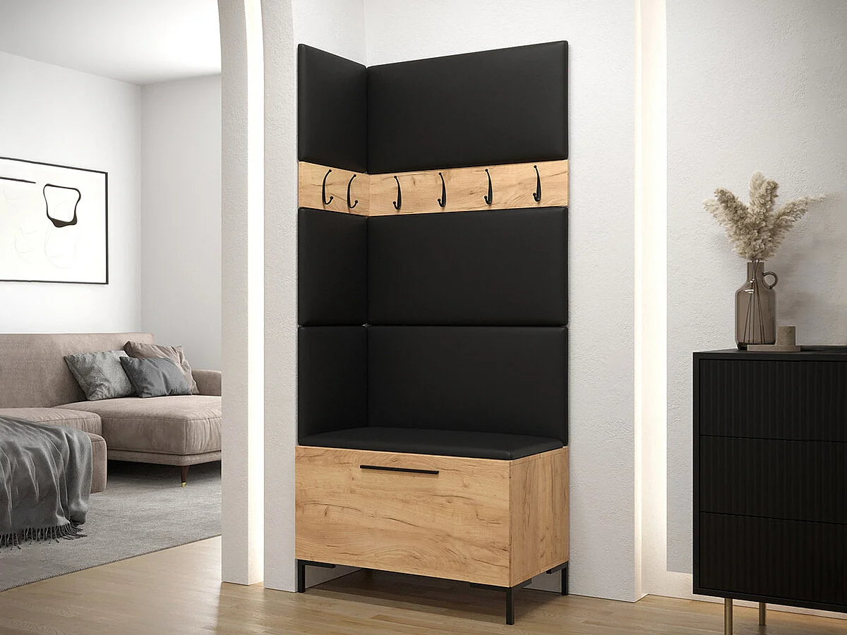 Conjunto pasillo Hartford F103, 196x84x46cm, Craft roble, Montada en la pared|Colocada