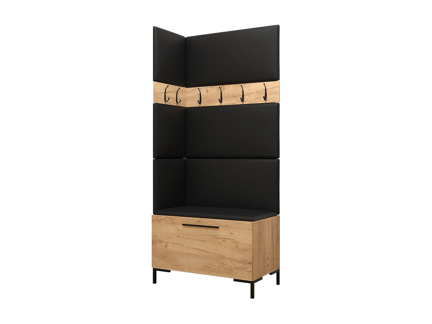 Conjunto pasillo Hartford F103, 196x84x46cm, Craft roble, Montada en la pared|Colocada