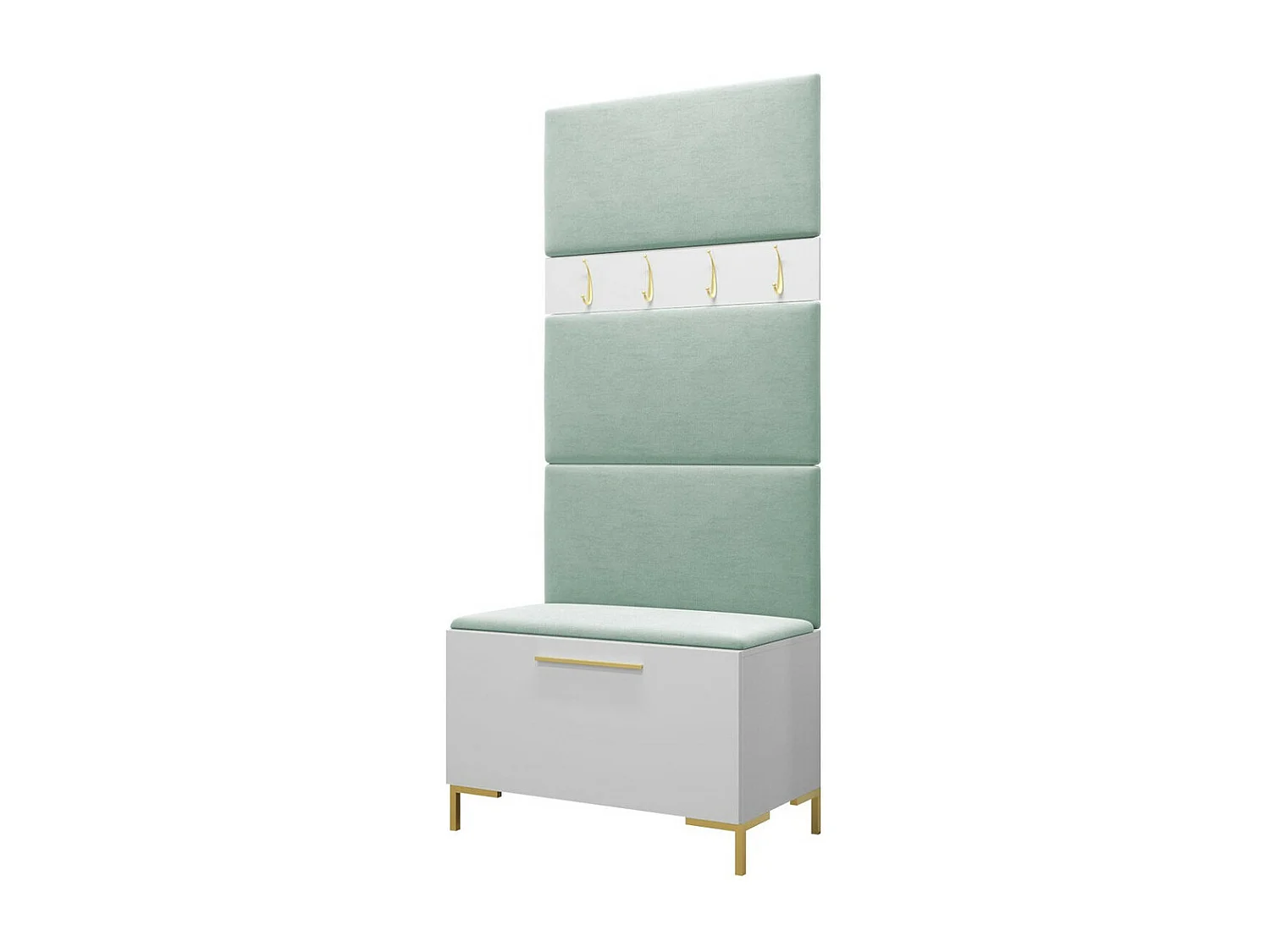 Conjunto pasillo Hartford F102, 196x84x46cm, Blanco, Tapiz|Aglomerado laminado