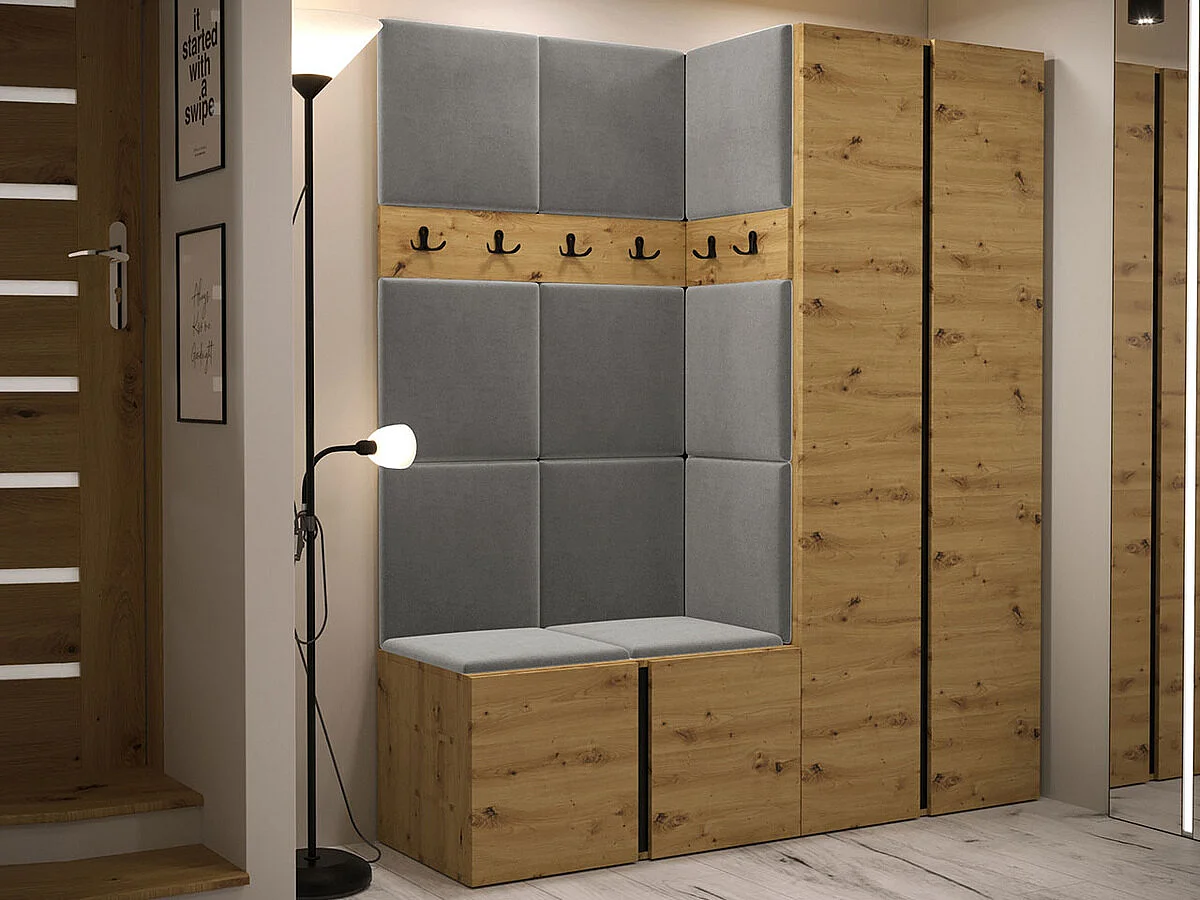 Conjunto para corredor Hartford 266, Montado nas parede, 19x16x5cm