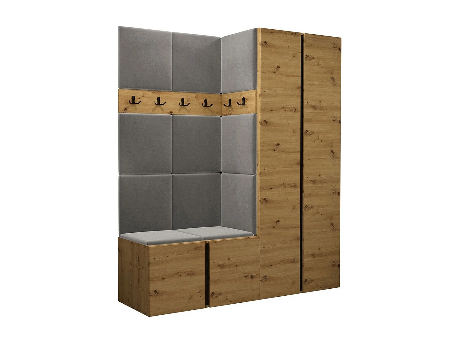 Conjunto para corredor Hartford 266, Montado nas parede, 19x16x5cm