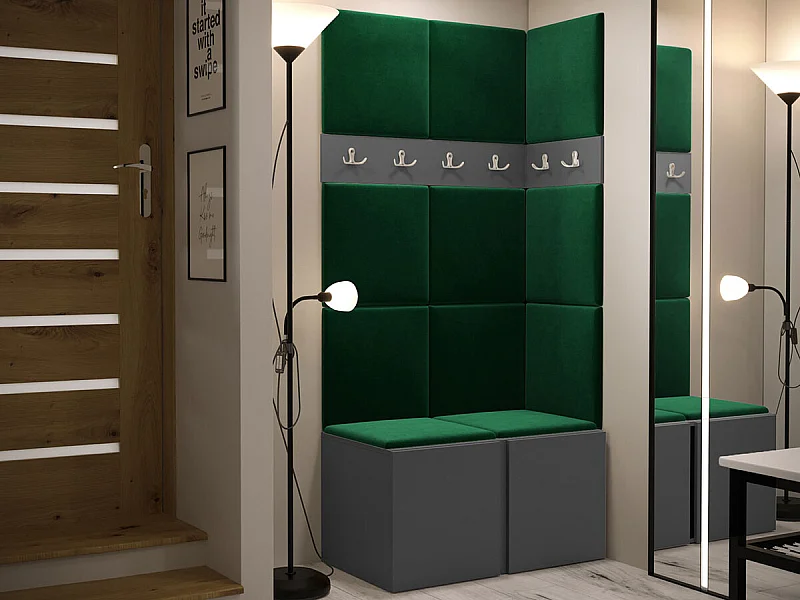 Conjunto pasillo Hartford 264, 186x84x46cm, Grafito, Tapiz|Aglomerado laminado