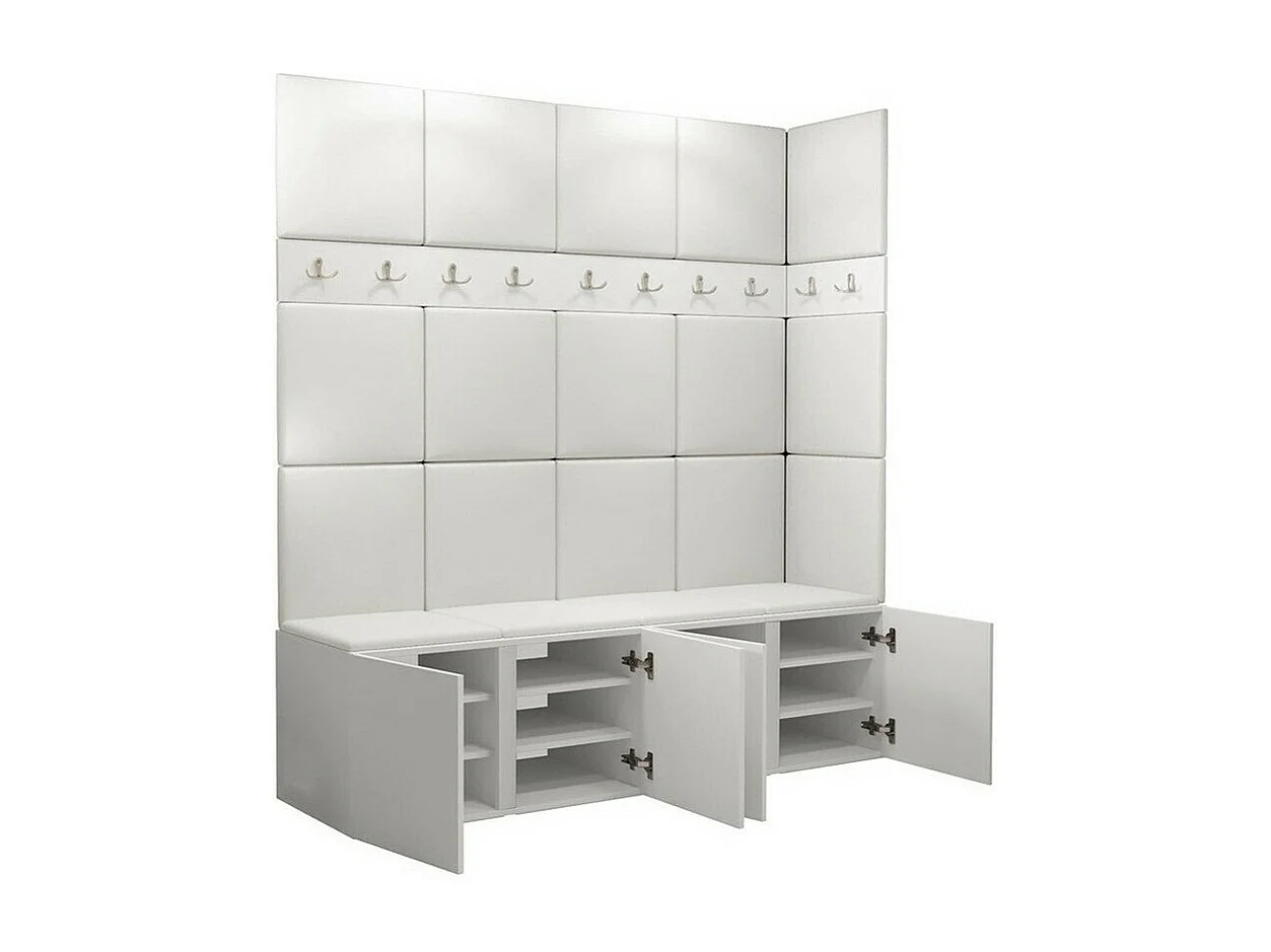 Meuble d'entrée Hartford 265, 186x168x46cm, Chêne Artisan, Tapisserie|Stratifié