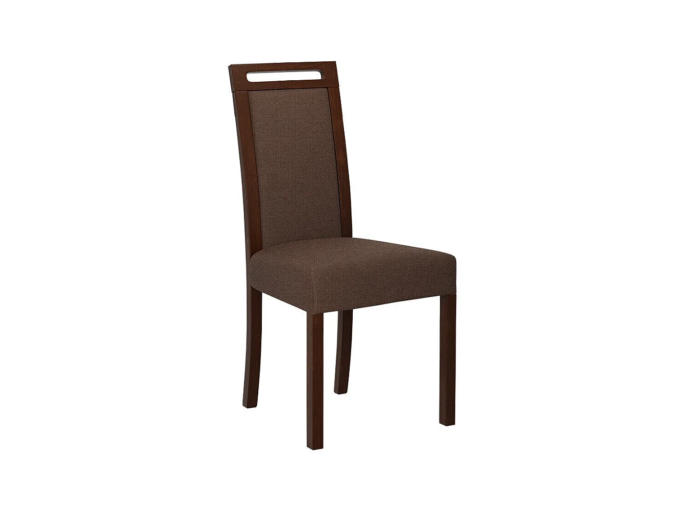 Chaise Victorville 162, Noix|Marron, 96x45x41cm, Tapisserie, En bois, Bois