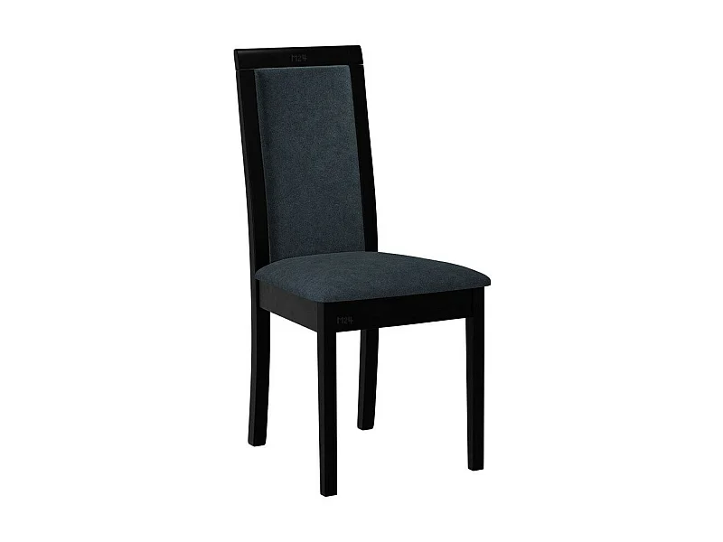 Silla Victorville 343, Azul|Negro, 93x45x41cm, Tapiz, De madera, Madera