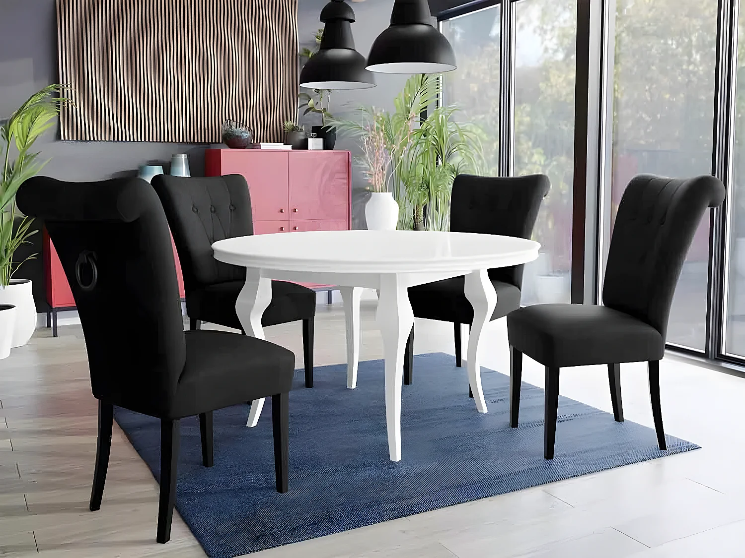 Chaise Racine 107, 100x51x66cm, Tissu, En bois, Stratifié