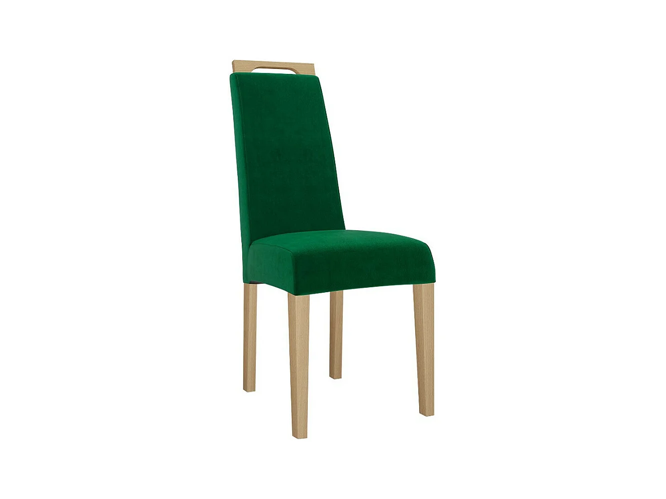 Chaise Sparks 199, Hêtre|Vert, 100x39x59cm, Tapisserie, En bois, Bois