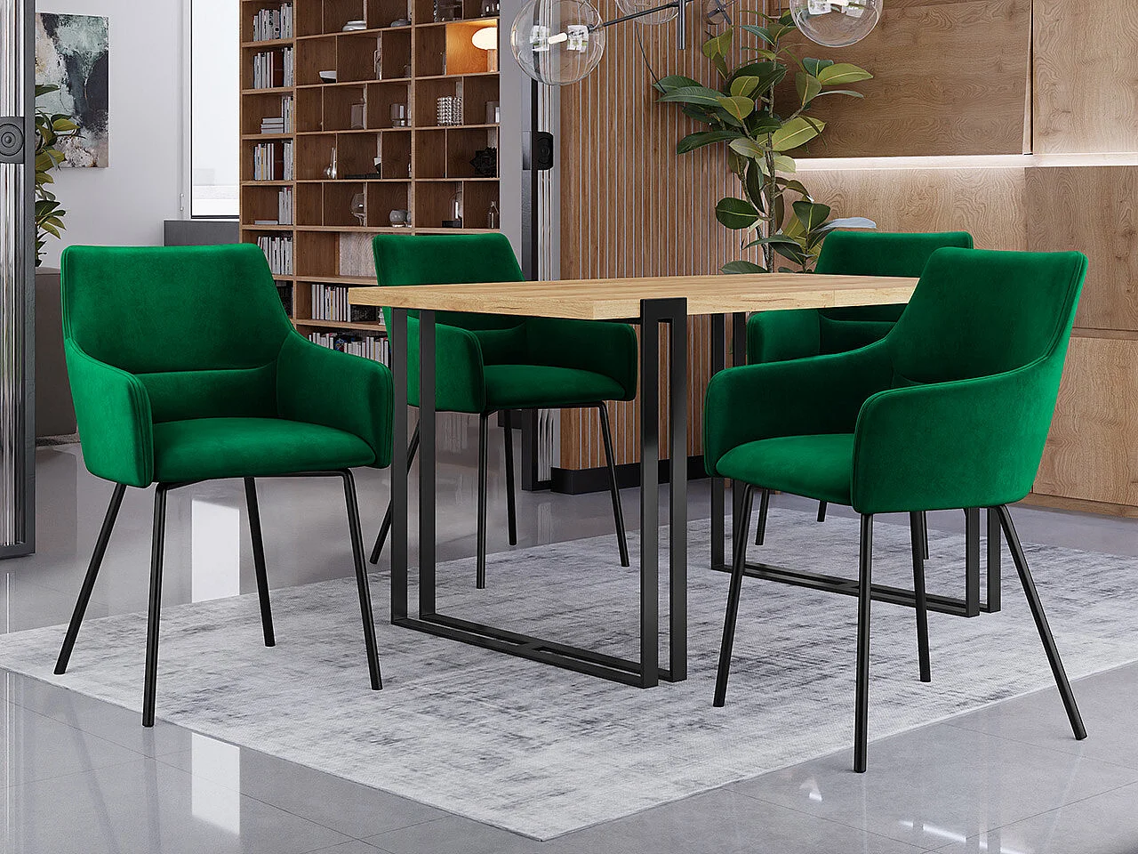 Chaise Jackson 109, 81x54x57cm, Tissu, Métallique, Bois