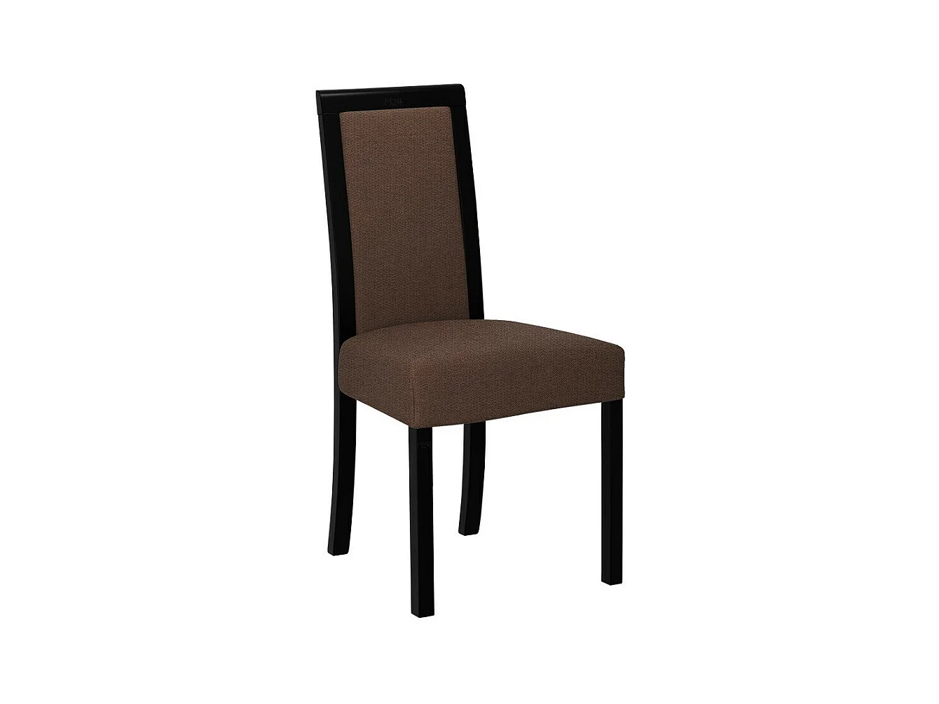 Chaise Victorville 161, Marron|Noir, 93x45x41cm, Tapisserie, En bois, Bois