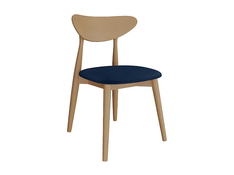 Silla Racine 110, 79x49x49cm, Tapiz, De madera, Aglomerado laminado