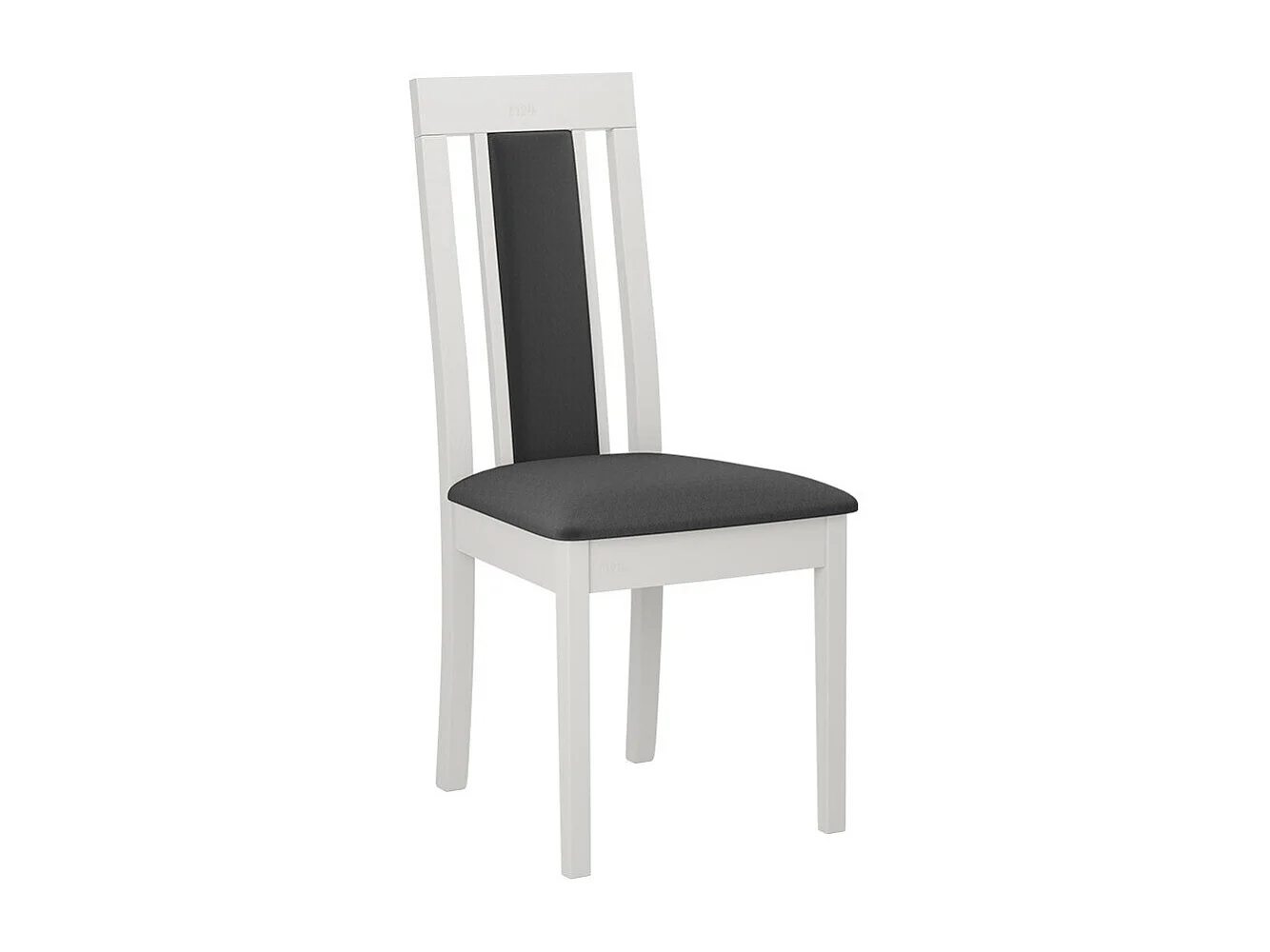 Silla Victorville 342, Gris oscuro|Blanco, 96x45x41cm, Tapiz, De madera, Madera