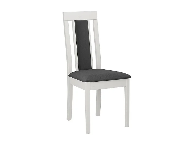 Silla Victorville 342, Gris oscuro|Blanco, 96x45x41cm, Tapiz, De madera, Madera