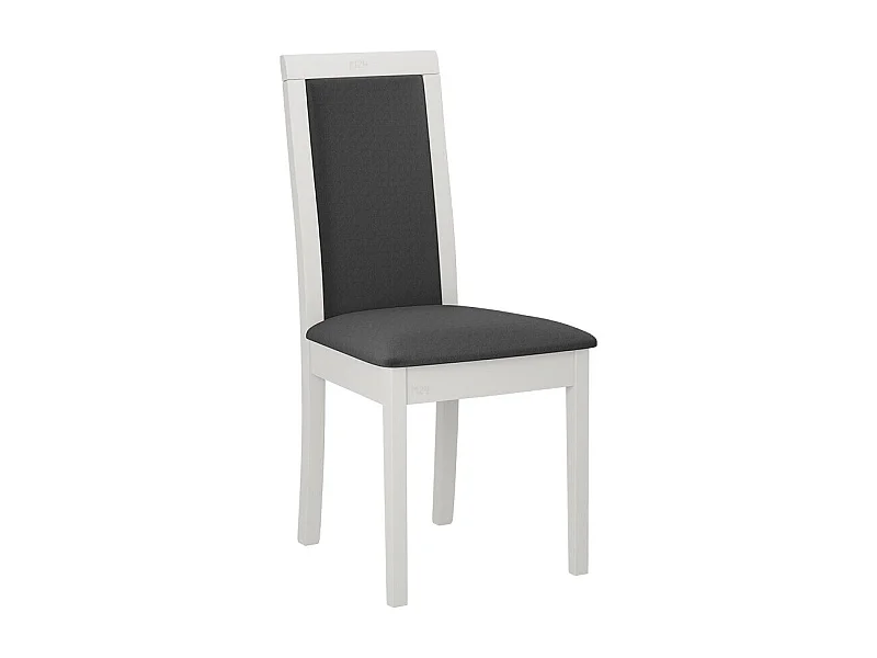 Silla Victorville 343, Gris oscuro|Blanco, 93x45x41cm, Tapiz, De madera, Madera