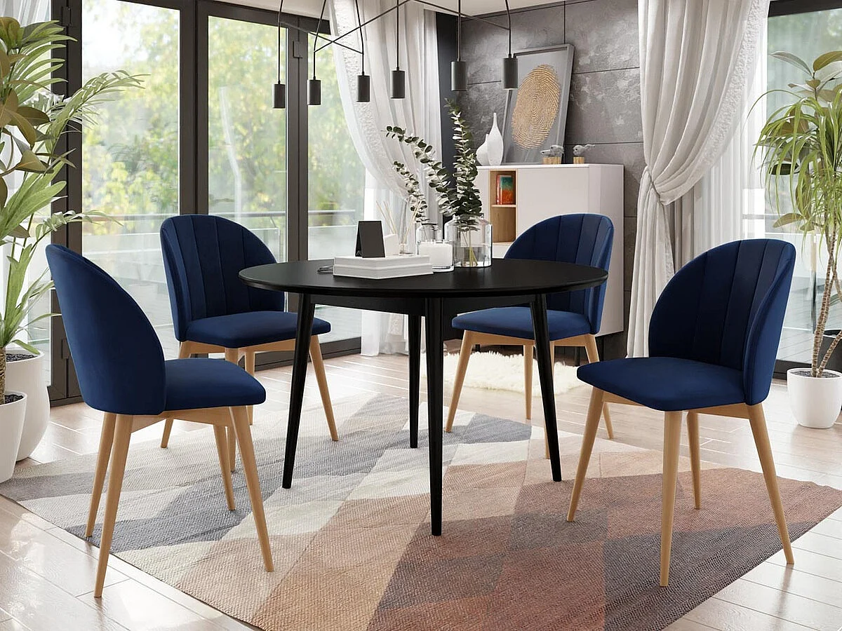 Chaise Racine 104, 83x53x57cm, Tapisserie, En bois, Stratifié