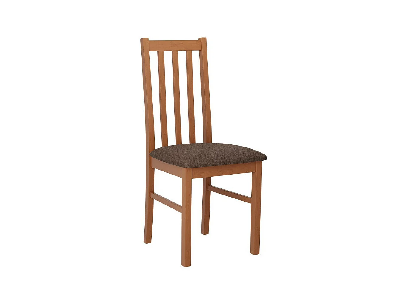 Chaise Victorville 141, Aulne|Marron, 94x43x49cm, Tapisserie, En bois, Bois