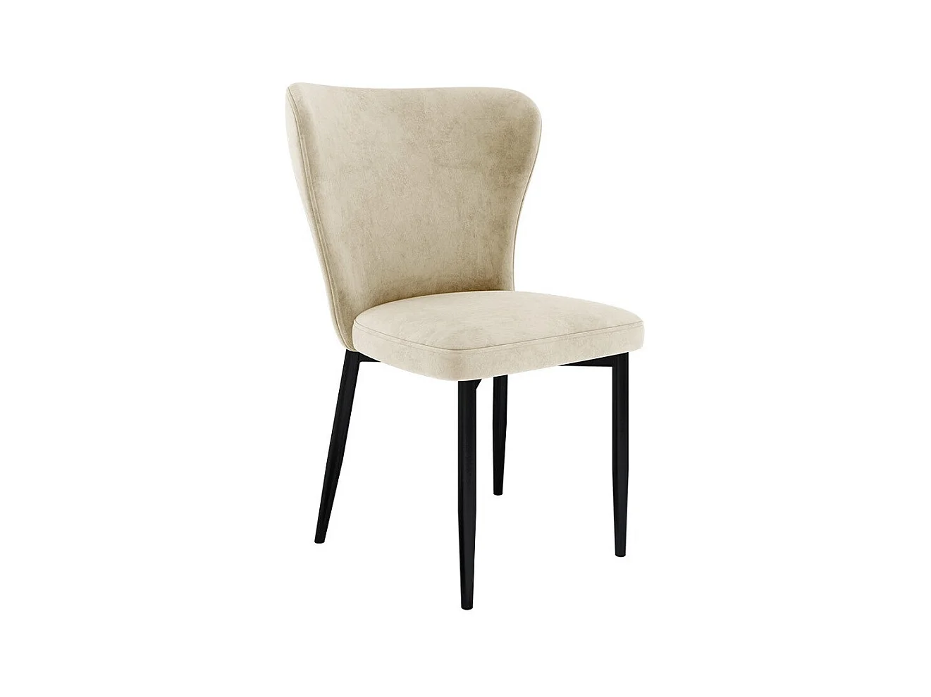 Chaise Jackson 105, 90x56x63cm, Tapisserie, Métallique, Bois