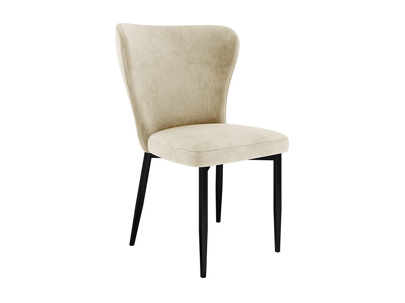 Chaise Jackson 105, 90x56x63cm, Tissu, Métallique, Bois