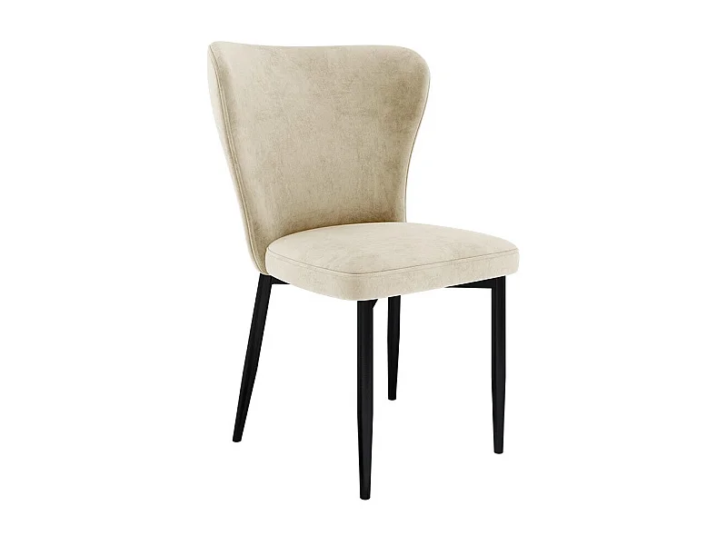 Chaise Jackson 105, 90x56x63cm, Tissu, Métallique, Bois